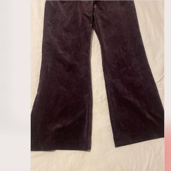 Wide Leg Trouser Velvet Like Material Hipster Business Casual Work Modern Pants - Picture 4 of 6